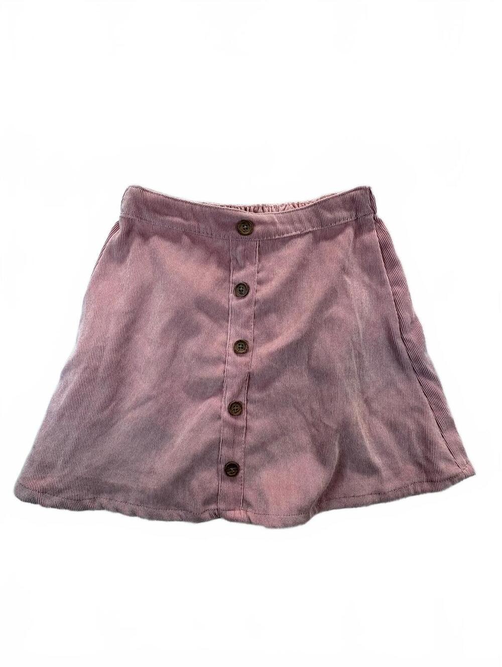Kensie Women’s Size 10 Pink Corduroy Button Front Mini Skirt A-Line Stretch
